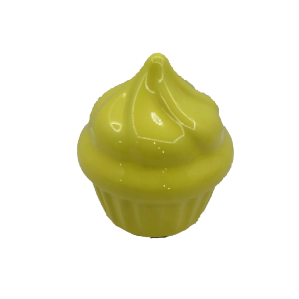 Porcelana Cupcake Amarelo Claro